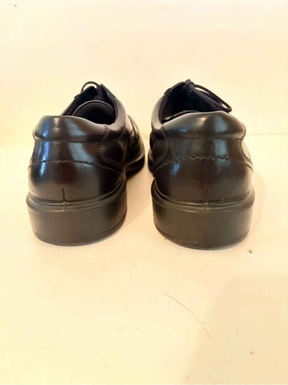 Ecco Black Leather Helsinki Oxford Comfort Dress Shoes